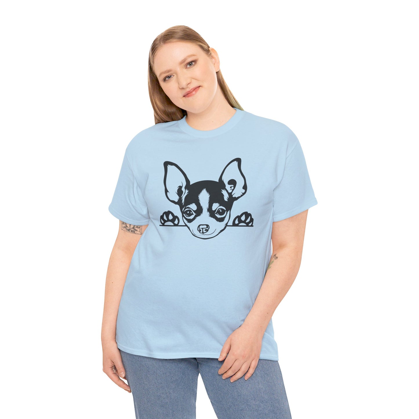 Peeking Chihuahua, Pure Cuteness - T-Shirt