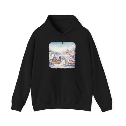 Snowy Christmas Village - Hooded Sweatshirt