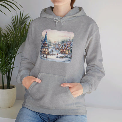 Snowy Christmas Village 2 - Hooded Sweatshirt