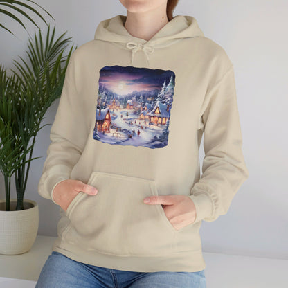 Snowy Christmas Village 3 - Hooded Sweatshirt