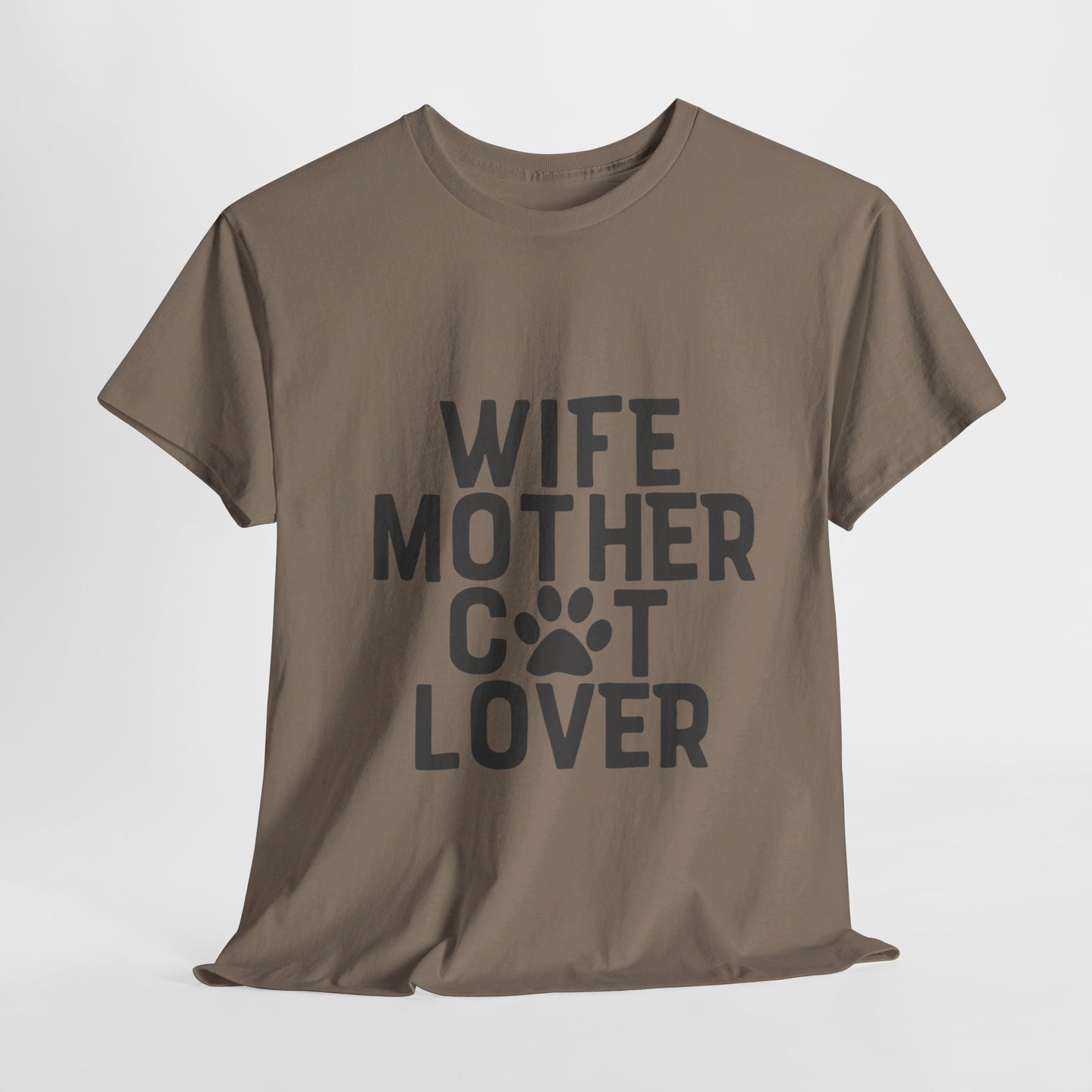 Wife, Mother, Cat lover - T-Shirt