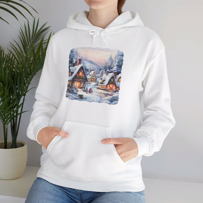 Snowy Christmas Village 6 - Hooded Sweatshirt