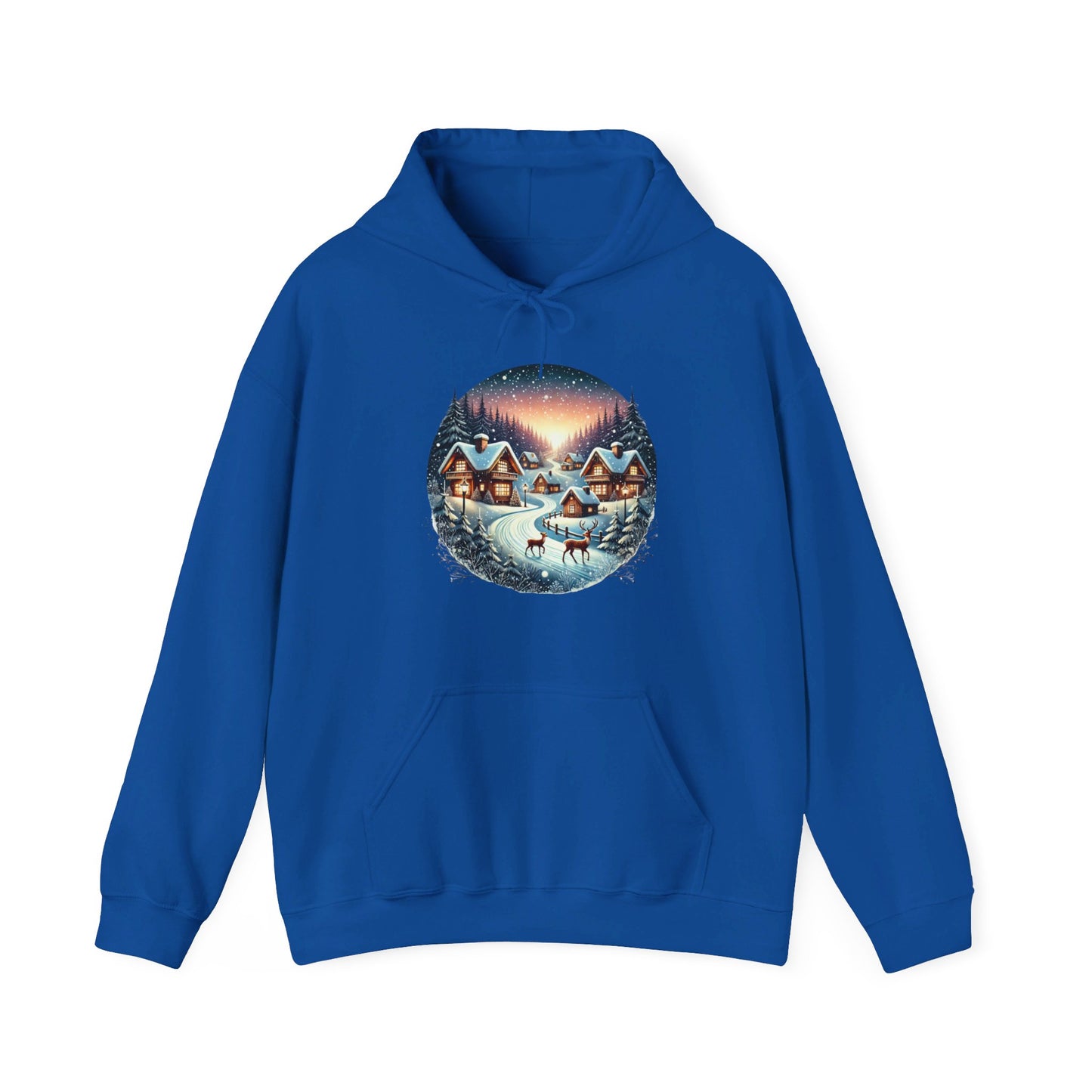 Snow Night Christmas Village - Hooded Sweatshirt