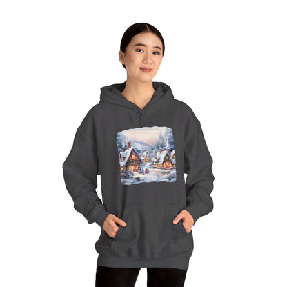 Snowy Christmas Village 6 - Hooded Sweatshirt