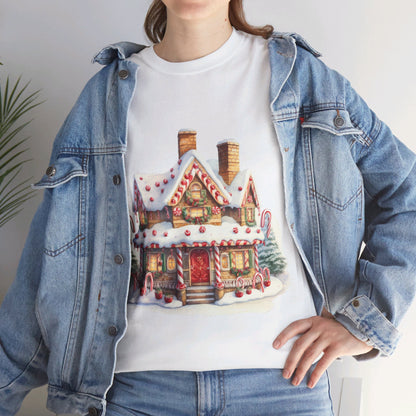 Snowy Christmas Village-15-T-Shirt