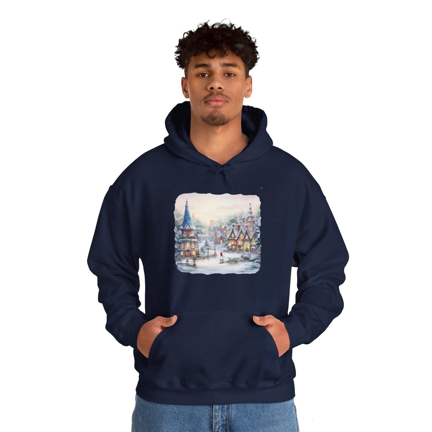 Snowy Christmas Village 2 - Hooded Sweatshirt