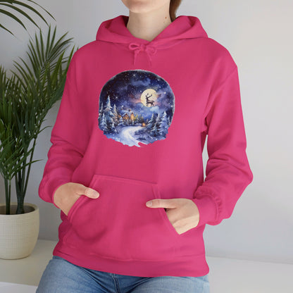 Winter Snowy Night - Hooded Sweatshirt