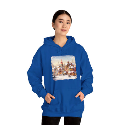 Snowy Christmas Village 12 - Hooded Sweatshirt