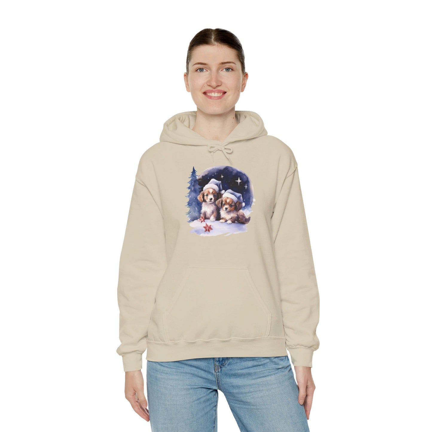 Snowy Christmas Dogs - Hooded Sweatshirt