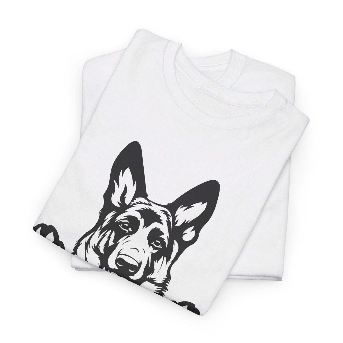 German Shepherd, Peeking with Charm - T-Shirt