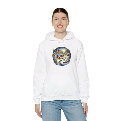 Christmas Snow House - Hooded Sweatshirt