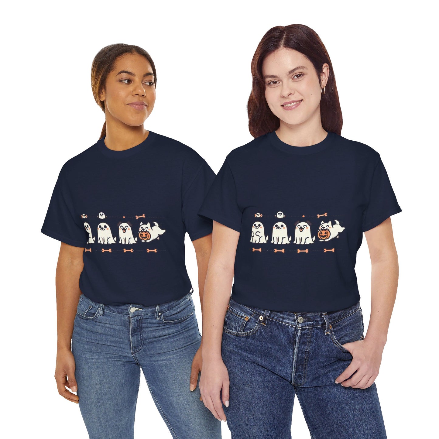 4 Friendly dog ghosts - T-Shirt