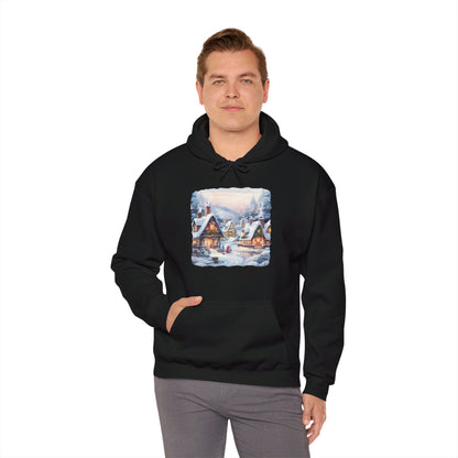 Snowy Christmas Village 6 - Hooded Sweatshirt