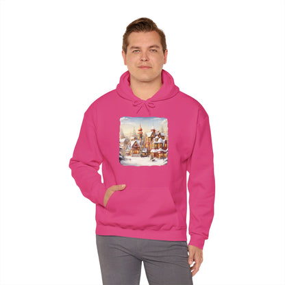 Snowy Christmas Village 12 - Hooded Sweatshirt