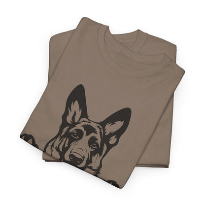 German Shepherd, Peeking with Charm - T-Shirt