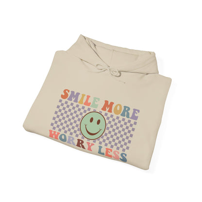 Smile More Worry Less - Hooded Sweatshirt