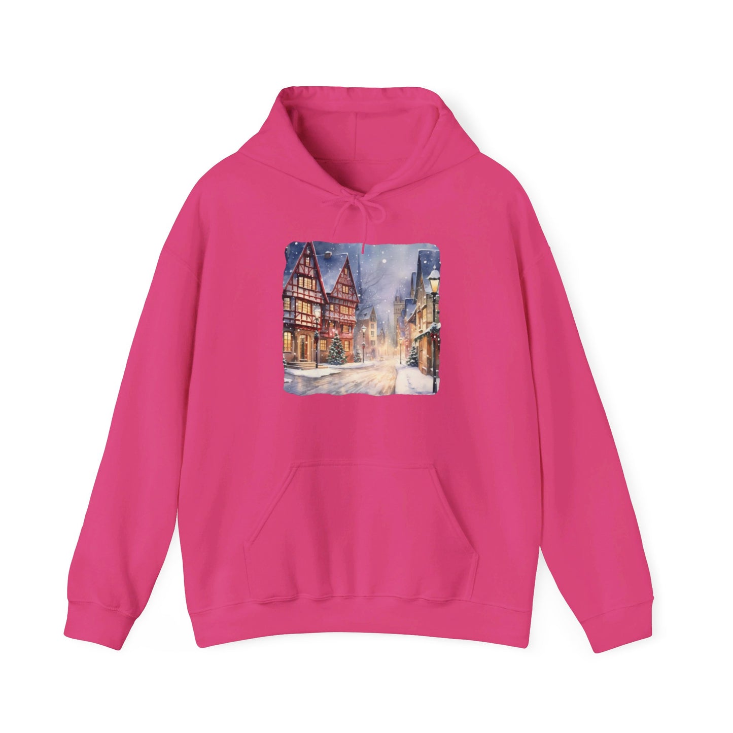 Snowy Christmas Village 13 - Hooded Sweatshirt