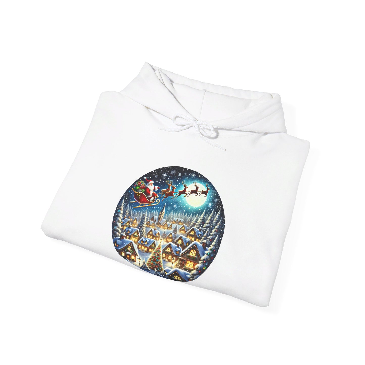 Santa's Snowy Flight - Hooded Sweatshirt