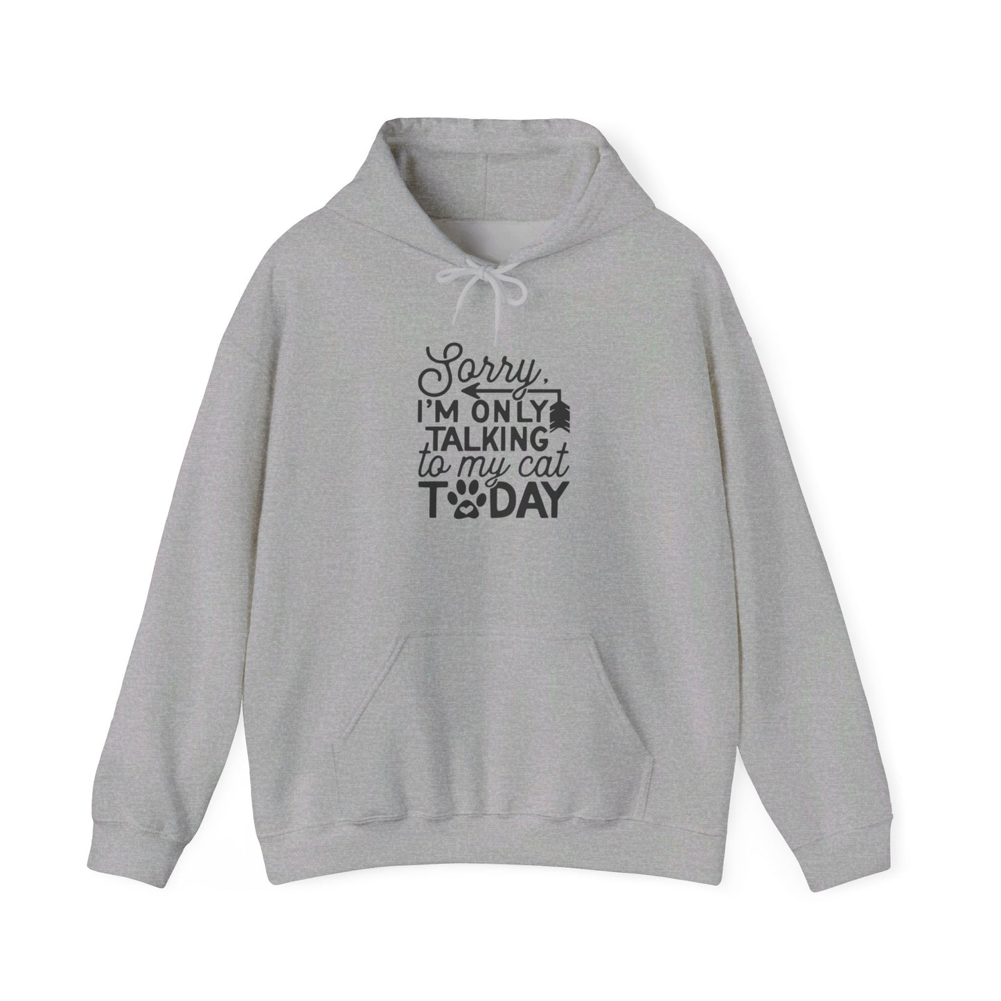 Sorry, I Am Only Talking to My Cat Today - Hooded Sweatshirt