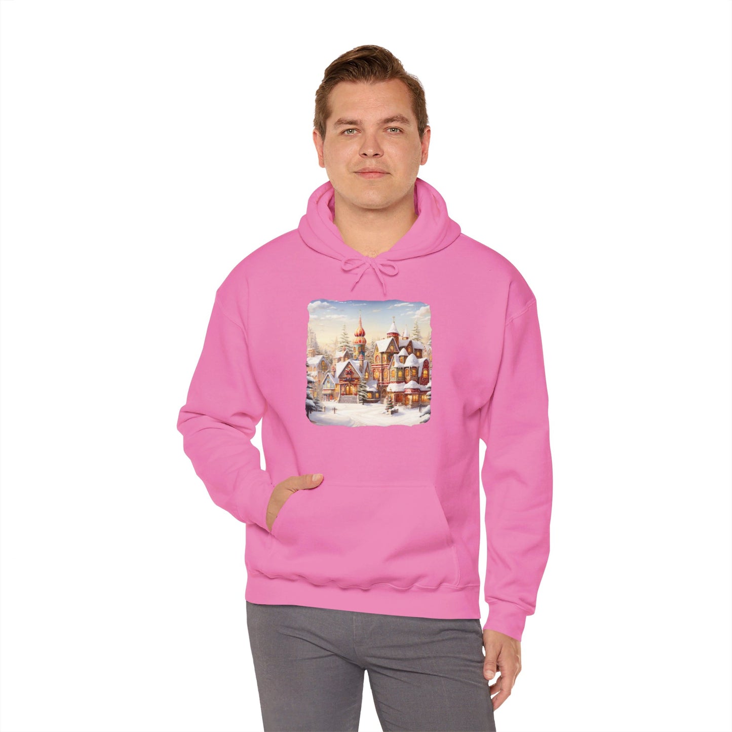 Snowy Christmas Village 12 - Hooded Sweatshirt