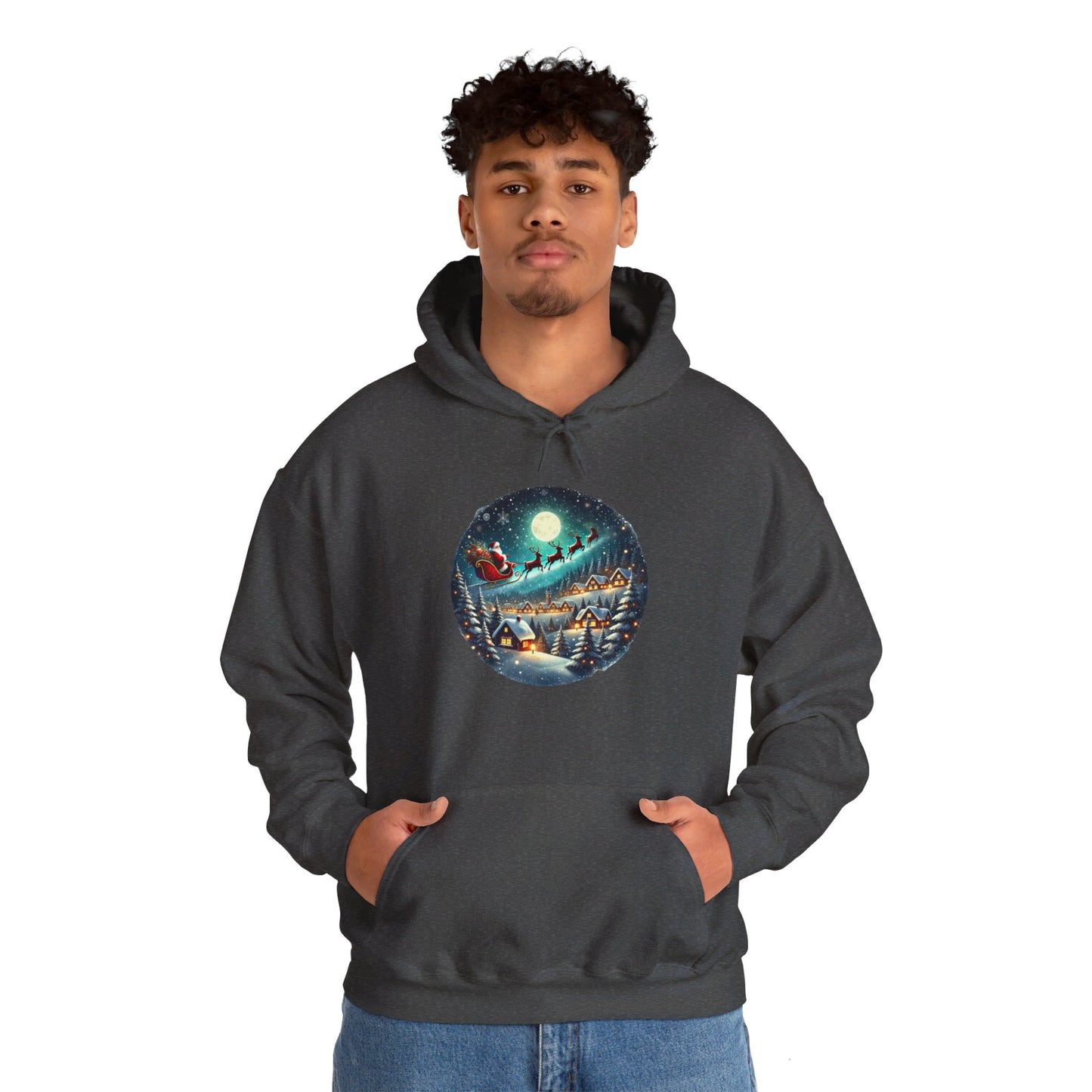 Moonlit Santa Ride - Hooded Sweatshirt