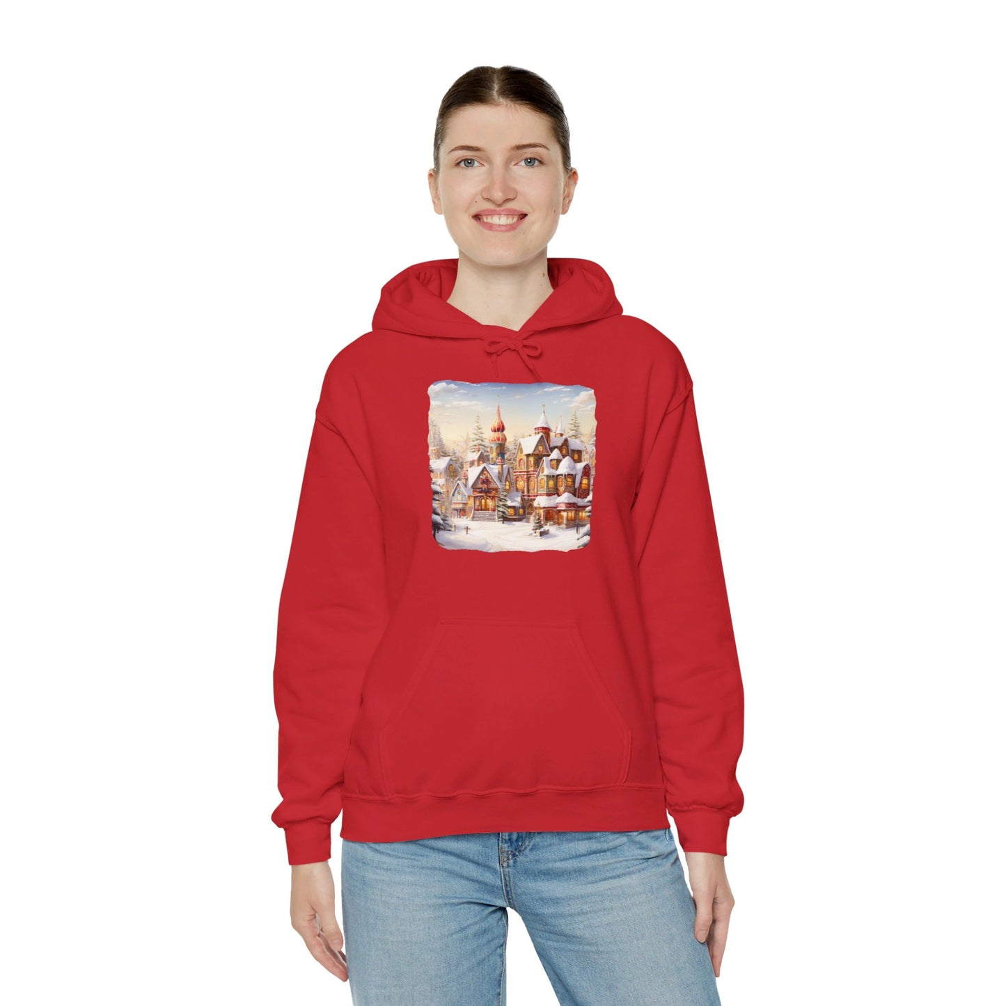 Snowy Christmas Village 12 - Hooded Sweatshirt