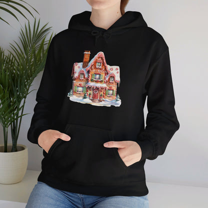 Snowy Christmas Village 14 - Hooded Sweatshirt