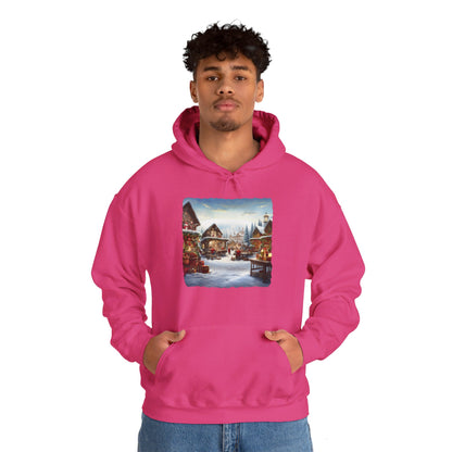 Snowy Christmas Village North Pole - Hooded Sweatshirt