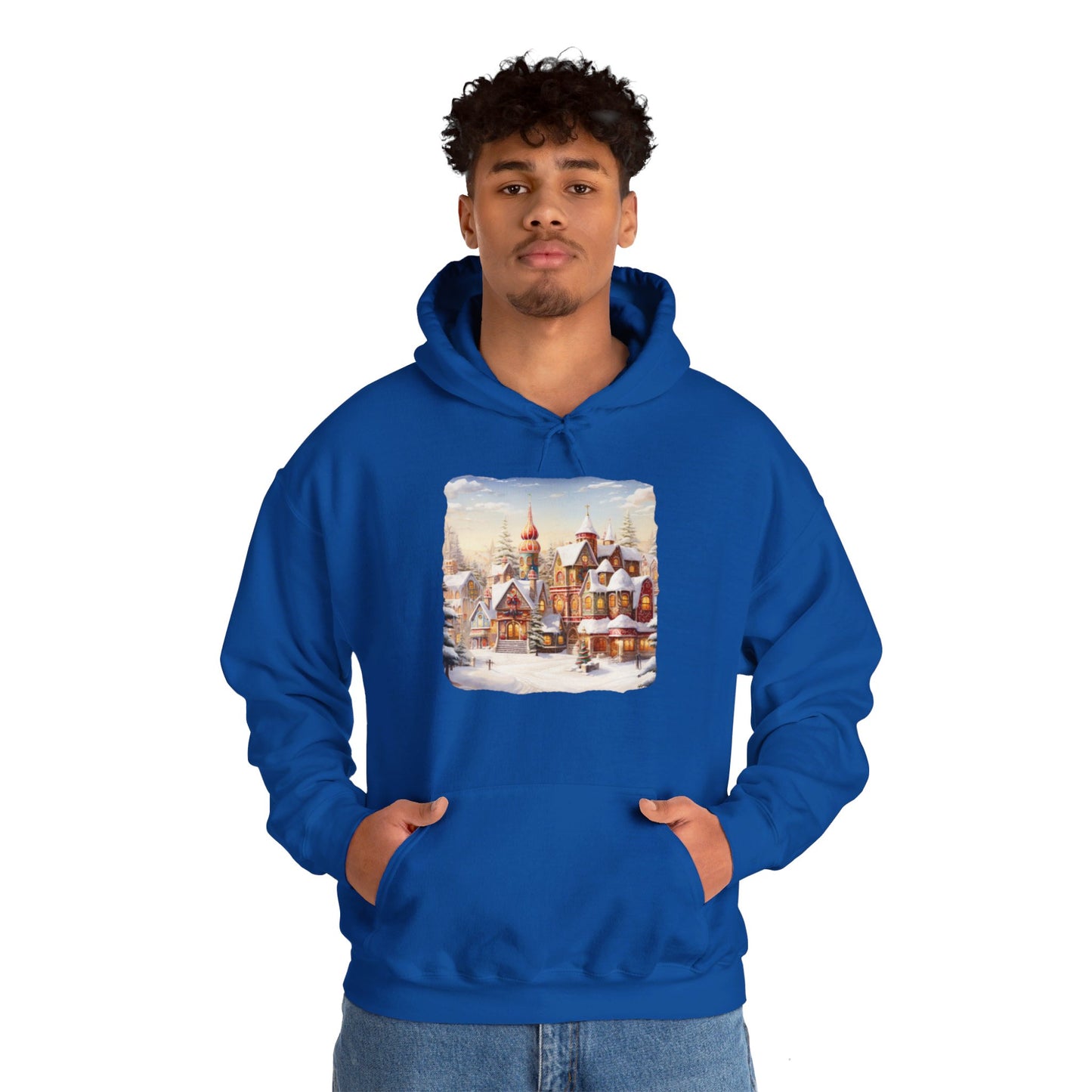 Snowy Christmas Village 12 - Hooded Sweatshirt