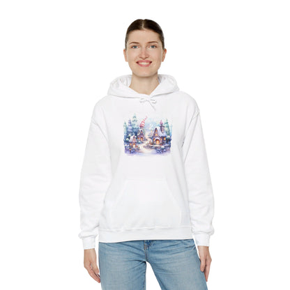 Snowy Christmas Village 4 - Hooded Sweatshirt