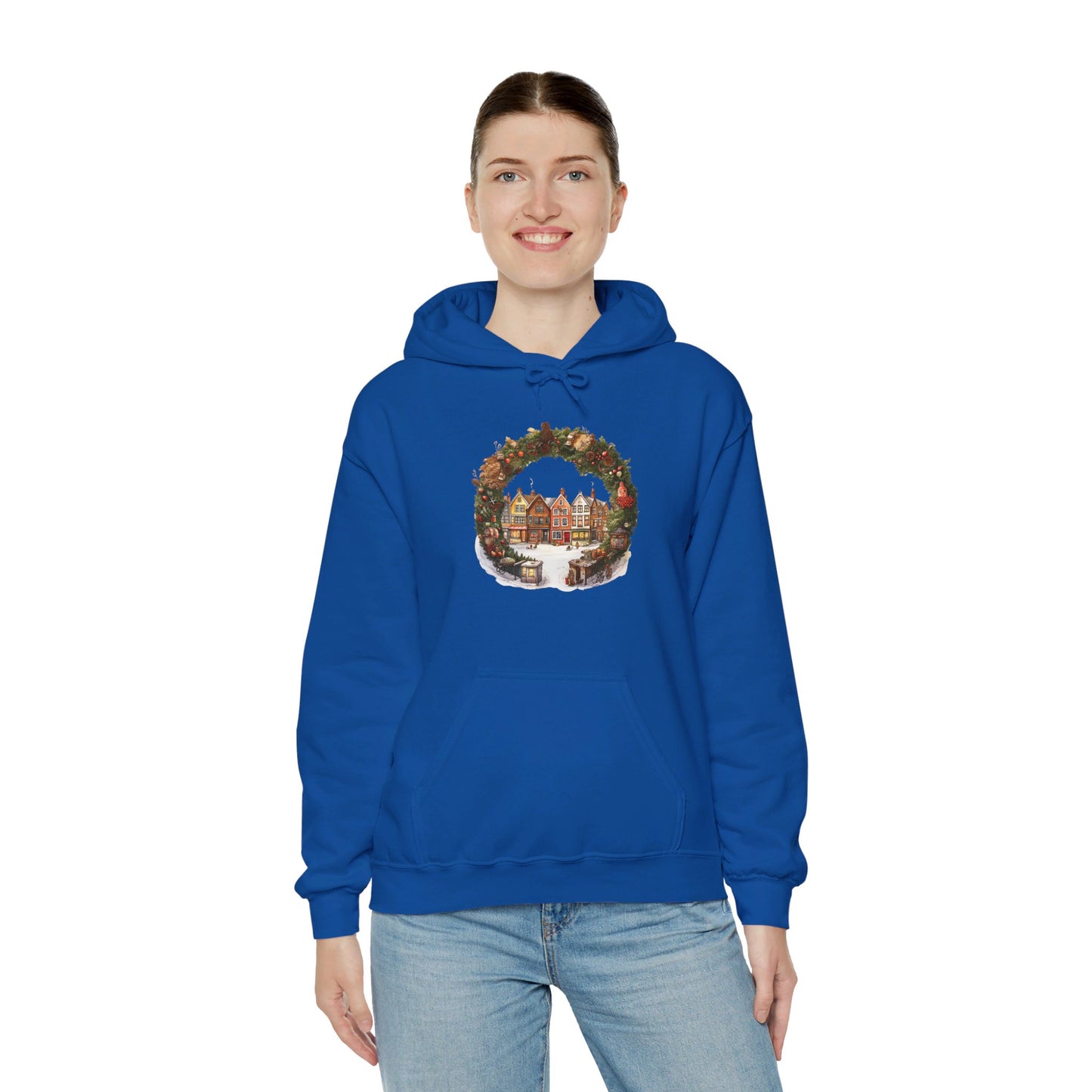 Peaceful Village Christmas - Hooded Sweatshirt