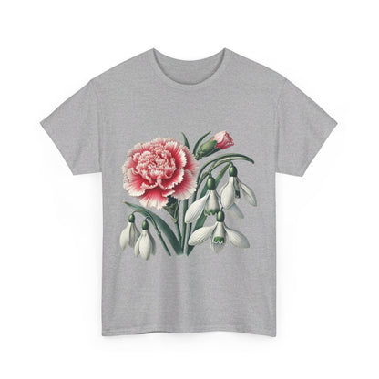 January Flowers - Birth Month - T-Shirt