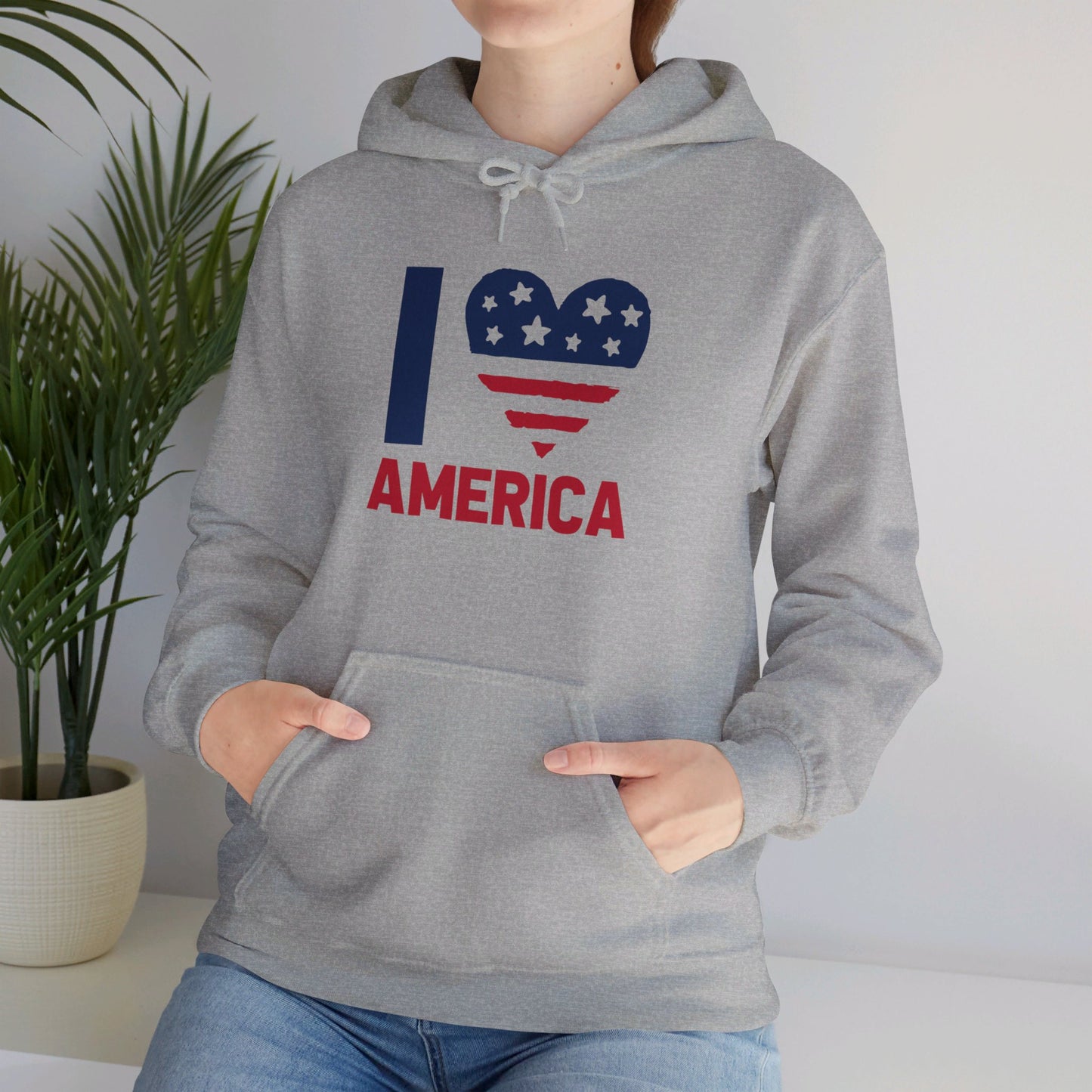 Heartfelt Love for the America - Hooded Sweatshirt