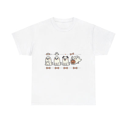 4 Friendly dog ghosts - T-Shirt