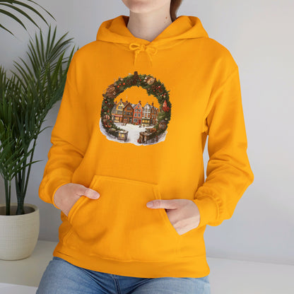 Peaceful Village Christmas - Hooded Sweatshirt