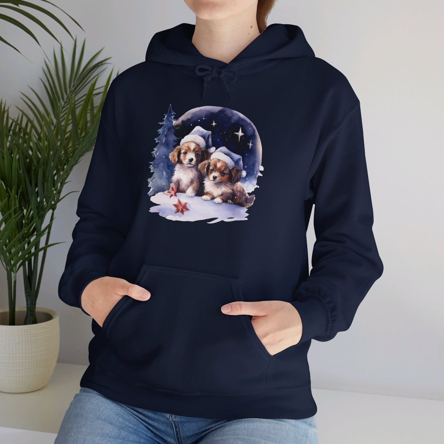 Snowy Christmas Dogs - Hooded Sweatshirt