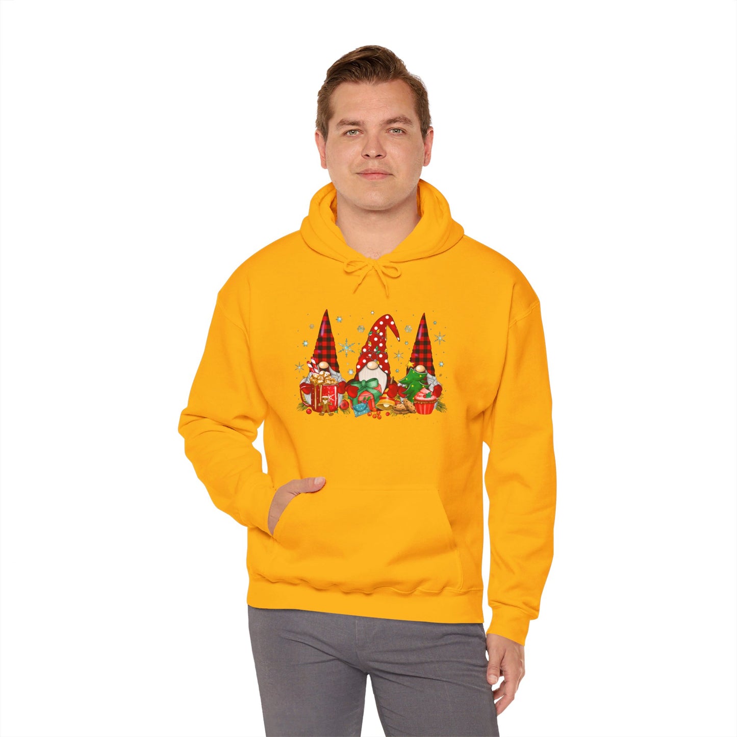 Christmas Gnome Trio - Hooded Sweatshirt