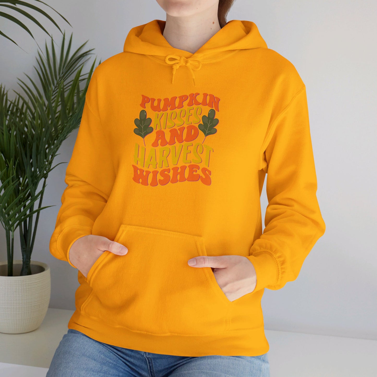 Kisses of Pumpkin, Wishes for Harvest - Hooded Sweatshirt