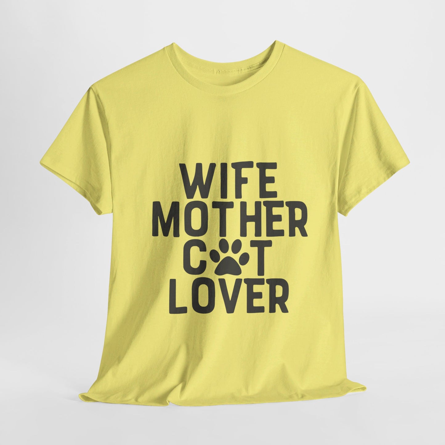 Wife, Mother, Cat lover - T-Shirt