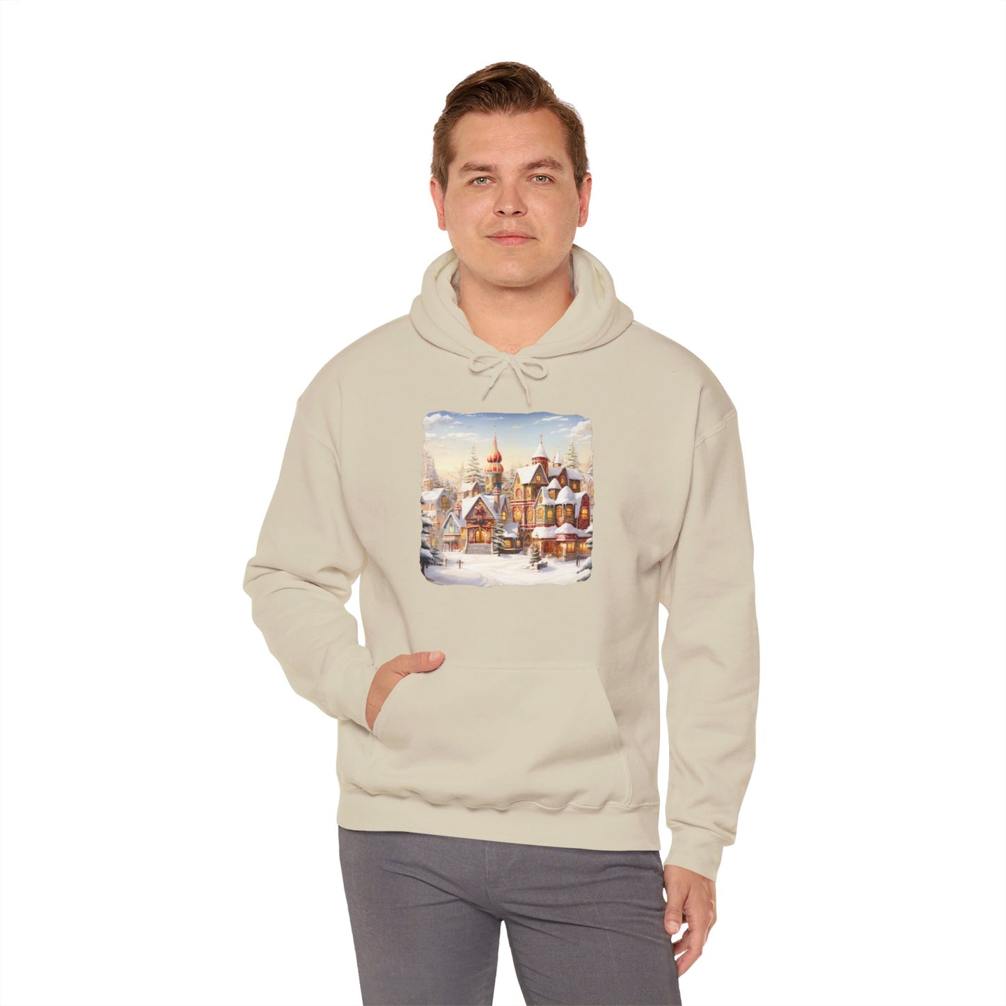 Snowy Christmas Village 12 - Hooded Sweatshirt