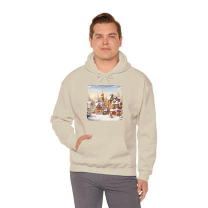 Snowy Christmas Village 12 - Hooded Sweatshirt