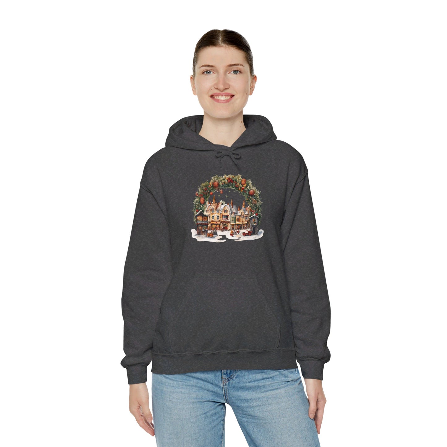 Snowy Village Bliss - Hooded Sweatshirt