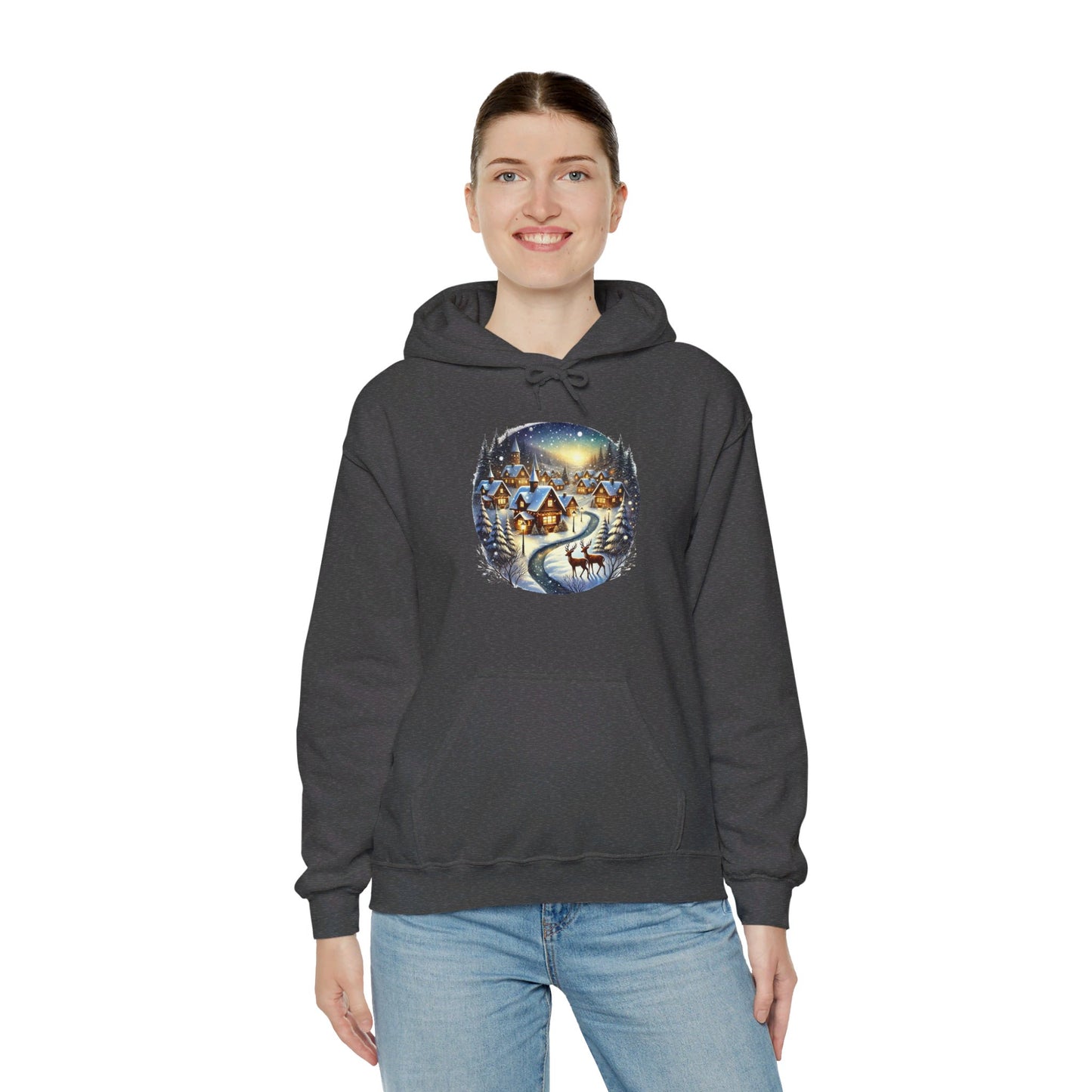 Christmas Snow House - Hooded Sweatshirt