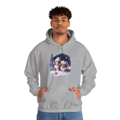 Snowy Christmas Dogs - Hooded Sweatshirt