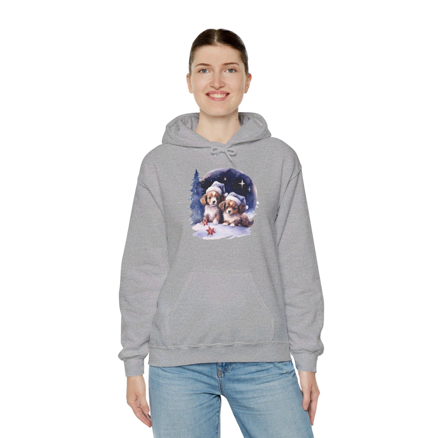 Snowy Christmas Dogs - Hooded Sweatshirt