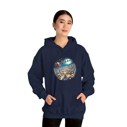 Santa's Snowy Flight - Hooded Sweatshirt