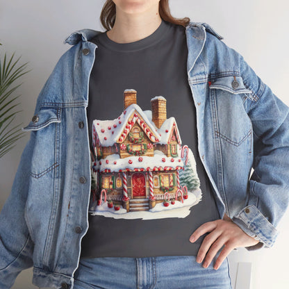 Snowy Christmas Village-15-T-Shirt