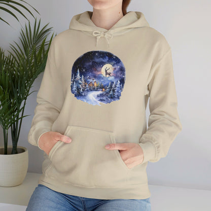 Winter Snowy Night - Hooded Sweatshirt