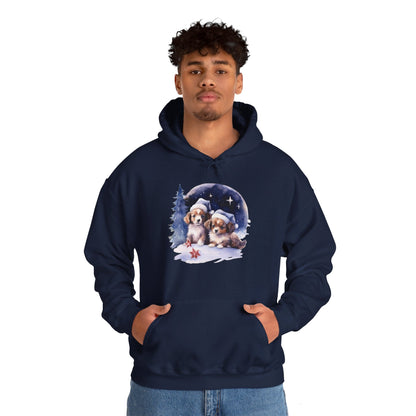 Snowy Christmas Dogs - Hooded Sweatshirt