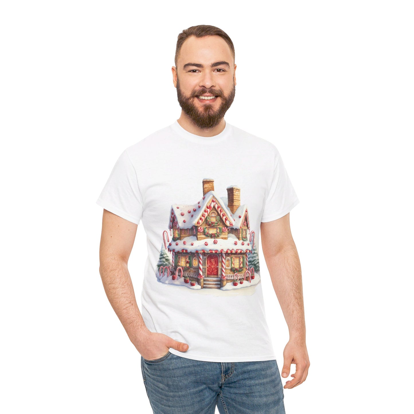 Snowy Christmas Village-15-T-Shirt